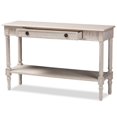 thumbnail image 3 of Baxton Studio Ariella Table Console de 47 Pouces en Fini Blanchi, 3 of 11