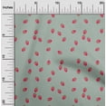 thumbnail image 1 of oneOone Organic Cotton Voile Fabric Raspberry Fruit Printed Fabric 1 Yard 42 Inch Wide, 1 of 1