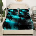 thumbnail image 3 of Erosebridal Modern Minimalst Sheet Set Full, Abstract Ombre Bedding Sets Full Size, Stripe Geometry Decor 4pcs, 3 of 7