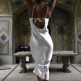 thumbnail image 4 of XZNGL Robe d'Été Ample pour Femmes Robe d'Été pour Femmes à Bretelles en Soie et Satin Queue de Poisson Ample et Confortable Robe Ample pour Femmes Été, 4 of 9