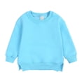 thumbnail image 1 of cfhntfmh Chandail pour Filles Garçons Molleton Confortable Col Rond Manches Longues Chandail de Base Doux Extensible Fente Latérale à Capuche, 1 of 4