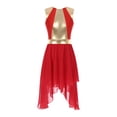 thumbnail image 1 of iiniim Robe de Danse Lyrique Brillante pour Femmes, Robe de Performance de Danse Ballet Moderne Contemporaine Rouge TG, 1 of 7