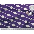 thumbnail image 3 of Soimoi Purple Rayon Crepe Fabric Dot & Stripe Print Fabric by Yard 46 Inch Wide, 3 of 5