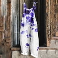 thumbnail image 2 of yoeyez Rompers for Women Summer,Ladies Print Summer Plus Size Long Jumpsuits Sleeveless Adjustable Straps Backless Overalls Jumpsuits With Pockets Purple,3XL, 2 of 6