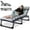 Gris W / Matelas Gris & Oreiller, variante sur Slsy Lit de Camp Pliant Portable avec Matelas à 2 Côtés et Oreiller, Chaise Longue Pliante Réglable à 5 Positions, Lit de Camp Pliant