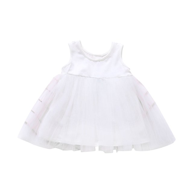 RXIRUCGD 2025 Vêtements d'Été pour Enfants Tout-Petits Filles Mignon Couleur Unie Sans Manches Robe Camisole Extensible Anti-Rides Robe Ligne A