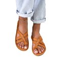 thumbnail image 1 of Woobling Women's Wedges Solid Color Slippers Backless Slides Non Slip Shoes Women Soft Open Toe Brown 6, 1 of 2