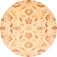 thumbnail image 1 of Ahgly Company Indoor Round Abstract Orange Oriental Area Rugs, 3' Round, 1 of 6