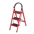 thumbnail image 1 of Limorve Step Ladder, 3 Step Ladder Folding Step Stool, Multi-Purpose Collapsible Ladder for Home or RV Outdoor Work, Heavy Duty 330 lbs Load (White, Red), 1 of 8