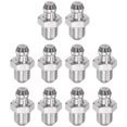 thumbnail image 3 of 10Pcs 304 Stainless Steel Straight Hydraulic Grease Fitting M8 x 1mm Thread, 3 of 10