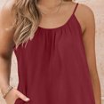thumbnail image 4 of AherBiu Wide Leg Short Jumpsuits for Women Sleeveless Spaghetti Strap Summer Boho Rompers with Pockets, 4 of 7
