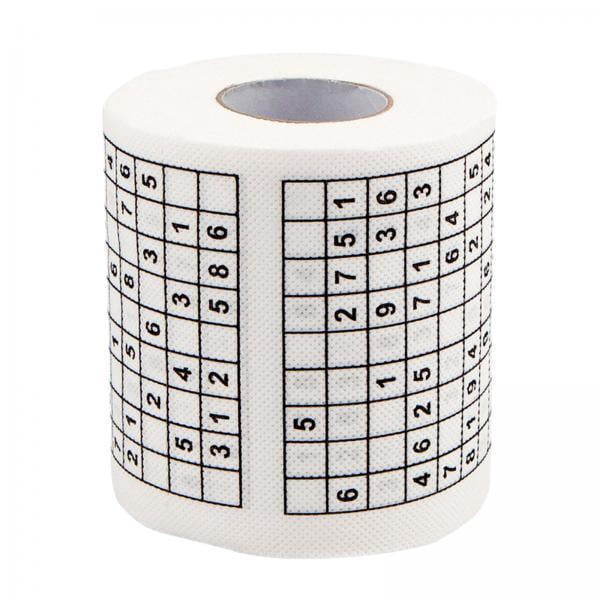 veasfak 2xSudoku Toilet Paper Roll for Puzzling Puzzle Toilet Paper Funny Toilet Paper 2 Pcs