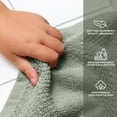 thumbnail image 3 of Mainstays Kids 8pk Washcloth, Soft & Durable, 100% Cotton, Green, 3 of 5