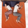 thumbnail image 2 of Unique Bargains 15' Deep Pocket Cotton Fitted Sheet Breathable Bottom Sheet Queen Orange, 2 of 10