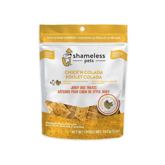 Shameless Pets Chick'n Colada Upcycled Chicken & Bananas Jerky Dog Treats