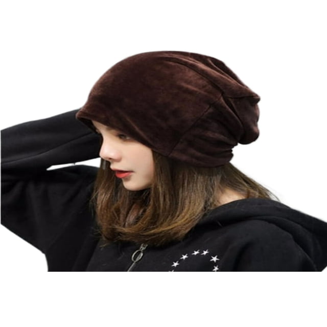 Womens Velvet Muslim Ruffle Cancer Chemo Hat Beanie Scarf Turban Head Wrap Caps