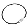 thumbnail image 1 of Unique Bargains 150mm Length PVC Coated Stainless Steel Keyring Loop Cable Black 4 Count, 1 of 6