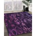 thumbnail image 3 of Ahgly Company Tapis d'Intérieur Lavable en Machine Carré Transitionnel Violet Profond, 8 Pieds Carré, 3 of 7