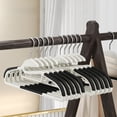 thumbnail image 1 of Usloyux Non Slip Non Marking Clothes Hangers, Fish Mouth Opening Corner Drying Rack For Dry And Wet Use, Plastic Collar-Friendly Hanger For Shirts Pants Coats, Space-Saving Household Garment, 1 of 6