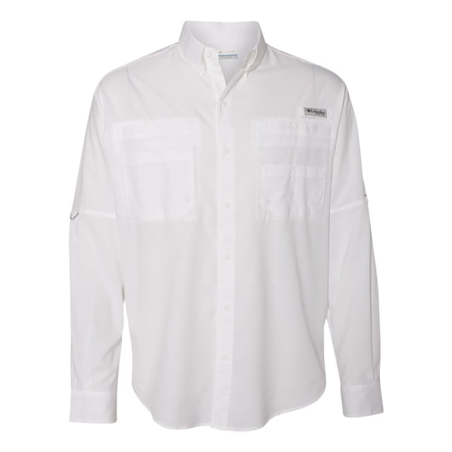 PFG Tamiami II Long Sleeve Shirt, M, White