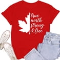 thumbnail image 1 of T-Shirt pour Femmes de la Fête Nationale Canadienne Drapeau du Canada Col Rond Manches Courtes Tee Femmes T-Shirts Graphiques de la Fête du Canada Mode T-Shirt à Col Rond pour Femmes de la Fête du Canada Imprimé Drapeau Canadien, 1 of 3