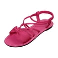 thumbnail image 2 of Jovati Summer Women's Sandals, Fish Mouth Design, Flock Material, Slip Resistant Sole, Breathable Lining, Flat Heel, Solid Color, 2 of 10