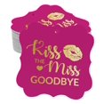 thumbnail image 1 of Inkdotpot Pack Of 50 Kiss The Miss Goodbye Bridal Shower Paper Tags DIY Craft Bracket Shape Real Gold Foil Hang Tags, 1 of 7