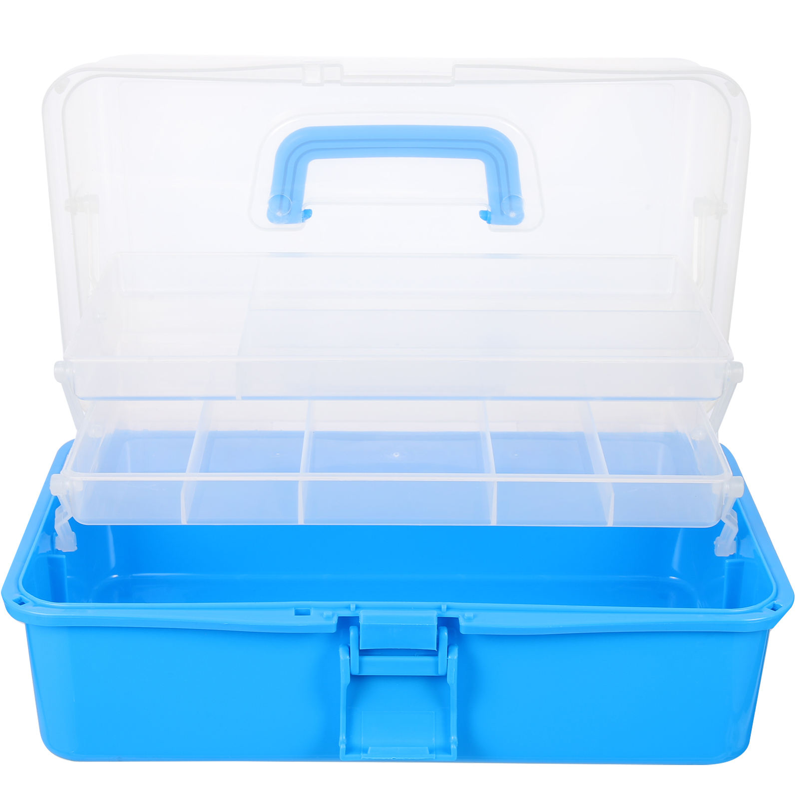 TABLZONE Convenient Tool Box Blue Durable Storage Case with Safe Buckle for Tool Accessories Storage