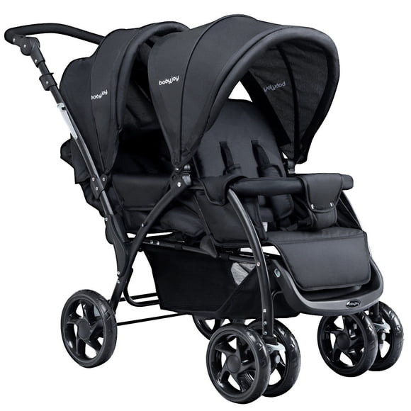 Costway Double Stroller Foldable Baby Twin Lightweight Travel Stroller Infant Pushchair Black