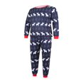 thumbnail image 4 of Ensemble de Pyjamas de Noël pour la Famille, Imprimé Cartoon Elk, Haut à Manches Longues à Col Ras du Cou + Pantalon Long Élastique, 4 of 8