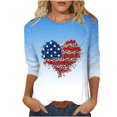 thumbnail image 1 of EQWLJWE Blouses à Manches Longues pour Femmes Hauts en Solde Mode Décontractée Col Rond Couture Contraste Couleur T-shirt Blouse, 1 of 4