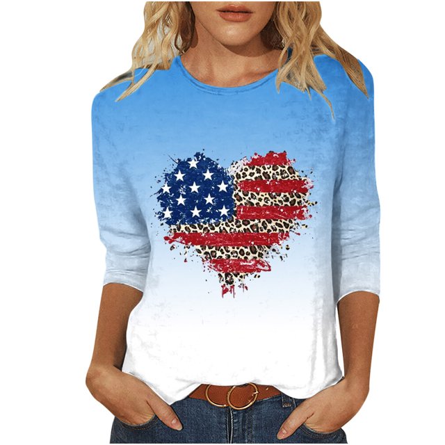 EQWLJWE Blouses à Manches Longues pour Femmes Hauts en Solde Mode Décontractée Col Rond Couture Contraste Couleur T-shirt Blouse