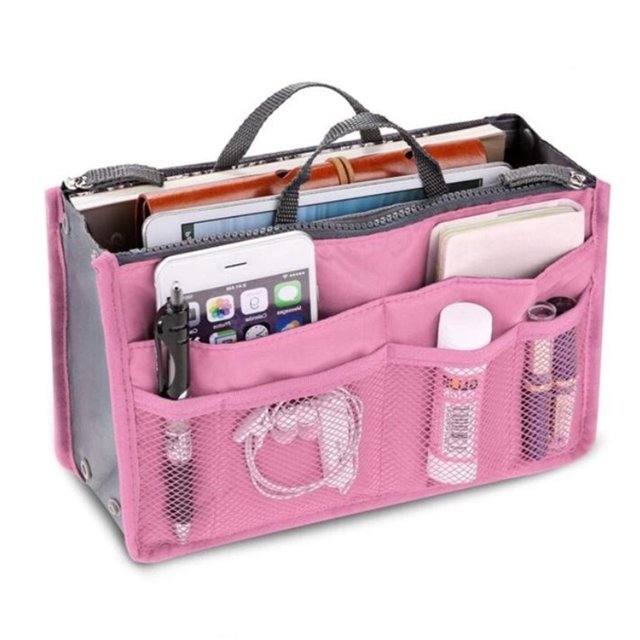 Sac à Main Cosmétique de Voyage Multifonction Portable à Double Fermeture Éclair pour Femmes