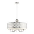 thumbnail image 1 of Livex Lighting 41105-91 Pendant Chandelier, Brushed Nickel, 1 of 4
