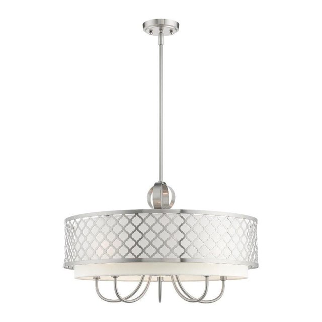 Livex Lighting 41105-91 Pendant Chandelier, Brushed Nickel