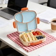 thumbnail image 4 of EGNMCR Organization and Storage, Storage Bins, Storage Containers Outdoor School Lunchbox Microwave Safe Includes Fork Spoon And Sauces Compartment Compartmentalised Plastics lunchbox, 4 of 6