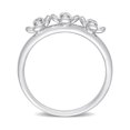 thumbnail image 4 of Bague Florale en Diamant en Argent Sterling, 4 of 6