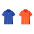 thumbnail image 1 of 2 Pack(Blue 1PCS & Orange 1PCS) Multipack Shirts for Size 8 Short Top Fruit Sleeve Shirt Button Closure Comfortable & Soft Fabric, 1 of 6