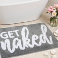 thumbnail image 1 of KOEXM Get Naked Bath Mat Cute Bathroom Rugs Non Slip Machine Washable Funny Bath Mat, Water Absorbent Shower Rug Grey 20" x 32" Funny Bathroom Decor, 1 of 7