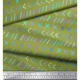thumbnail image 2 of Soimoi Green Rayon Fabric Mathematical Symbol Print Fabric by Yard 42 Inch Wide, 2 of 3