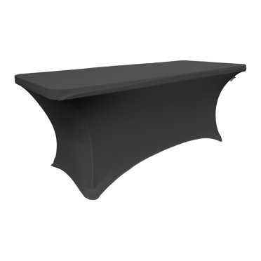 LA Linen TCSpandex72x30x30_BlackX24 LA Linen Nappe Rectangulaire en Spandex, 72 par 30 par 30 Pouces, Noir