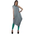 thumbnail image 3 of Moomaya Robe Kurti à une Épaule Imprimée pour Femme, Sans Manches, à Col Bénitier, Style Bohème, Tenue de Soirée de Designer, 3 of 7