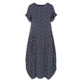 thumbnail image 1 of Kcodviy Robe d'Été Longue Décontractée à Pois pour Femmes, Imprimé, Manches Courtes, Col Rond, Magasinage, Robes pour Femmes, Robe Maxi, 1 of 1