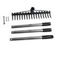 thumbnail image 2 of 17 Tine Durable Garden Rake with Adjustable Steel Handle, Heavy Duty Tool for Loosening Soil, Mulch Leveling, Gathering Leaf, 2 of 7