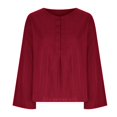 thumbnail image 4 of Birdeem Hauts Unis pour Femmes T-Shirts à Boutons Col en V Blouse, 4 of 6