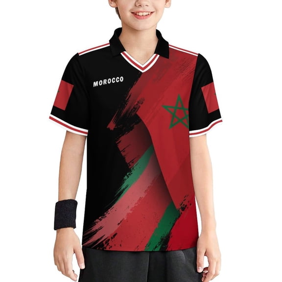 Chandail de Soccer Marocain Personnalisé 2026 Chandail avec Nom et Numéro Personnalisés pour Hommes Femmes Enfants Style National Country Chandail de Fan de Soccer