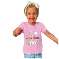 thumbnail image 1 of TIMIFIS Tee Garçons Filles T-Shirts Graphiques Joyeuses Pâques Chandails Unisexe Enfants Col Rond Manches Courtes Chandails Enfants Mignon Oreilles de Lapin Oeufs Imprimé T-Shirt, 11 Ans, 1 of 4