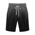 thumbnail image 1 of Plebaso Men's Stylish Shorts Gradient Color Summer Beach Shorts Drawstring Casual Knee Length Shorts, 1 of 3