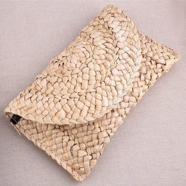 CHOK Summer Bohemia Handmade Rattan Woven Handbag Straw Knitted Messenger Bag