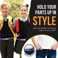 thumbnail image 4 of Ceinture Élastique Ajustable pour Enfants avec Boucle Carrée Argentée - Lavande, 4 of 4
